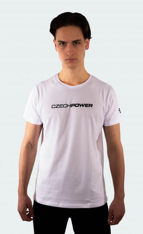Fitness tričko Czech Power Classic Tee bílé XL