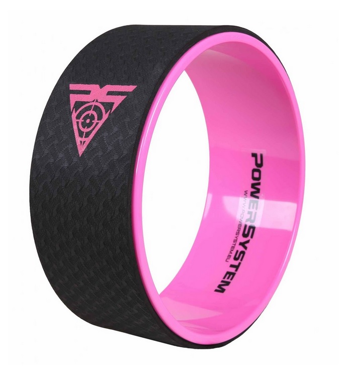 POWER SYSTEM Válec na jógu Yoga Wheel Pro růžový