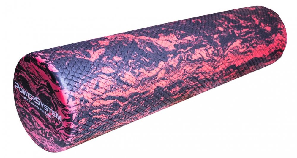 POWER SYSTEM Pěnový roller na cvičení Hexa Camo Roller 60cm black/red
