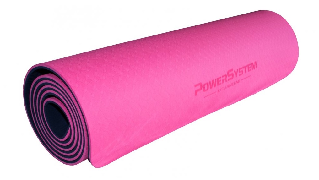 Power System Podložka na jógu Yoga Mat Premium růžová