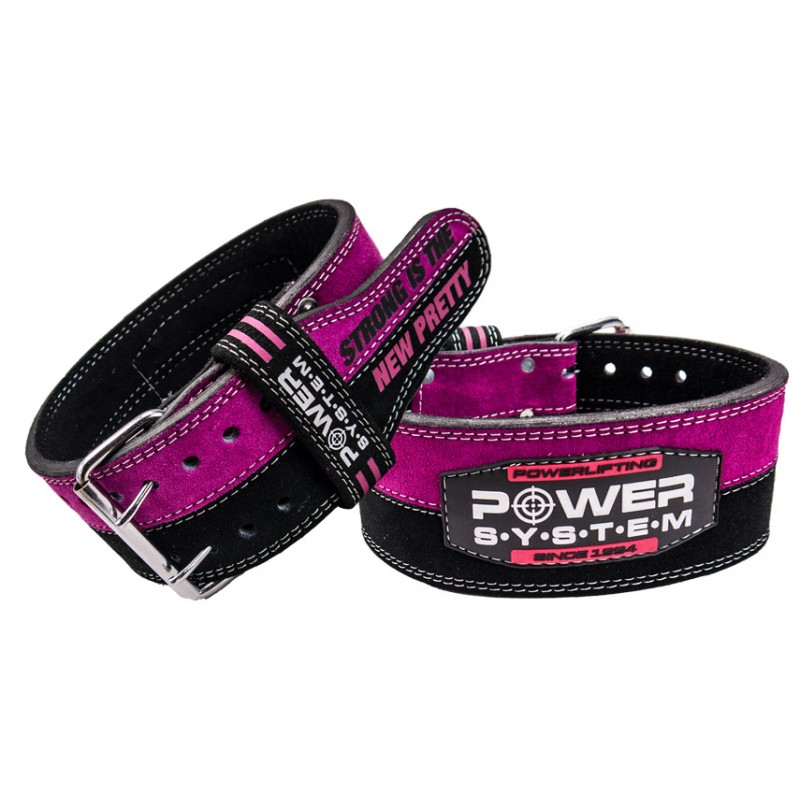 Power System Powerlifting opasek Strong Femme růžový S