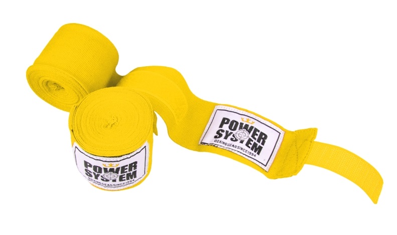 Power System bandáže (omotávky) zápěstí Boxing Wraps žluté