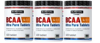 Survival BCAA 4:1:1 Ultra Pure 250 tablet akce 2+1