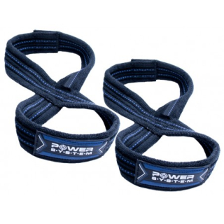 Power System Lifting Straps Figure 8 Silové popruhy modré S/M
