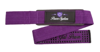 Power System Posilovací trhačky s protiskluzem G-Power Straps fialová